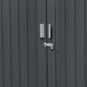 Abri pour 4 vélos en métal anthracite 4,2m² + kit d'ancrage X-METAL