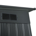 Abri pour 4 vélos en métal anthracite 4,2m² + kit d'ancrage X-METAL