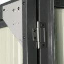 Abri pour 4 vélos en métal anthracite 4,2m² + kit d'ancrage X-METAL