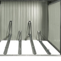 Abri pour 4 vélos en métal anthracite 4,2m² + kit d'ancrage X-METAL