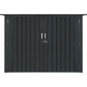 Abri pour 4 vélos en métal anthracite 4,2m² + kit d'ancrage X-METAL