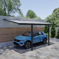 Carport adossé en aluminium avec 2 poteaux MIRABOU - Essency