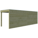 Abri Qube + extension 12m² en bois traité autoclave 27mm – Gardenas