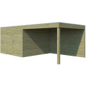 Abri Qube + extension 18m² en bois traité autoclave 27mm – Gardenas