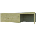 Abri Qube + extension 24,3m² en bois traité autoclave 27mm – Gardenas