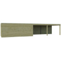 Abri Qube + extension 33m² en bois traité autoclave 27mm – Gardenas