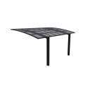 Carport 300x500cm en aluminium gris anthracite H220cm avec 2 poteaux ZEUS - Essency