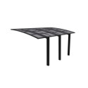 Carport 300x500cm en aluminium gris anthracite H220cm avec 3 poteaux ZEUS - Essency