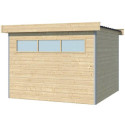 Abri Kasuko S 8,7m² en bois massif 28mm avec profils de coins en aluminium + porte et fenêtre – Gardenas