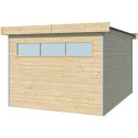 Abri Kasuko M 11,36m² en bois massif 28mm + porte et 2 fenêtres – Gardenas