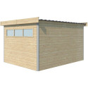 Abri Kasuko M 11,36m² en bois massif 28mm + porte et 2 fenêtres – Gardenas