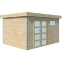 Abri Kasuko M 11,36m² en bois massif 28mm + porte et 2 fenêtres – Gardenas