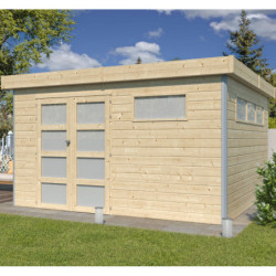 Abri Kasuko L 14,82m² + porte et 2 fenêtres – Gardenas