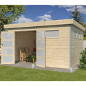 Abri Kasuko L 14,82m² + porte et 2 fenêtres – Gardenas