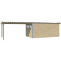 Abri Kasuko XL 14,31m² + extension 400cm + porte et 2 fenêtres – Gardenas