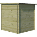 Chalet moderne Svendborg 3,23m² en bois traité 19mm avec porte simple - Gardenas