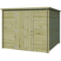 Chalet moderne Svendborg 5,81m² en bois traité 19mm avec porte simple - Gardenas