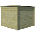 Chalet moderne Svendborg 5,81m² en bois traité 19mm avec porte simple - Gardenas
