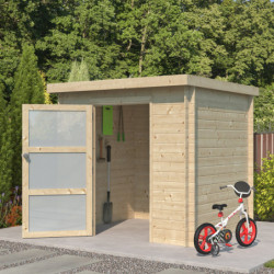 Chalet moderne Nyborg 4,04m² en bois massif 19mm - Gardenas