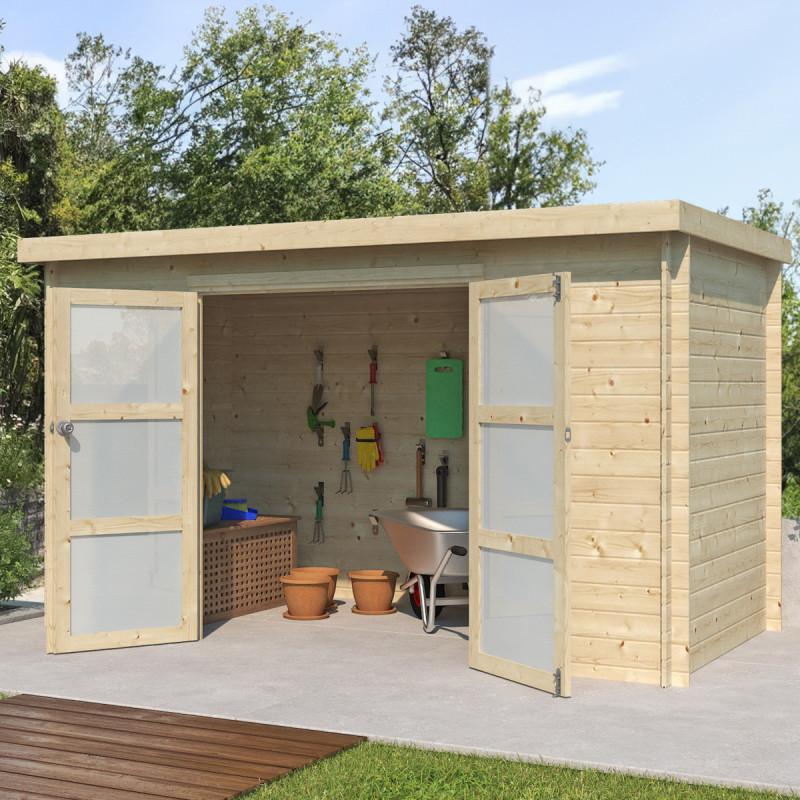 Chalet moderne Nyborg 6,36m² en bois massif 19mm - Gardenas	
