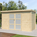 Chalet moderne Nyborg 6,36m² en bois massif 19mm - Gardenas	