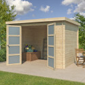 Chalet moderne Umea 8,5m² en bois massif 19mm - Gardenas
