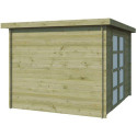 Chalet moderne Umea 8,5m² en bois traité 19mm avec porte double vitrée - Gardenas
