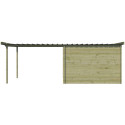Chalet moderne Umea 8,5m² + extension 300cm en bois traité 19mm avec porte double vitrée - Gardenas