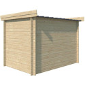 Chalet moderne Oregon 6,86m² en bois massif 28mm avec porte double vitrée - Gardenas