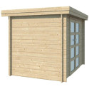 Chalet moderne Oregon 6,86m² en bois massif 28mm avec porte double vitrée - Gardenas