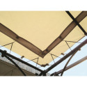 Toile d'ombrage universelle 300x400cm pour pergolas adossées - Écru- TU4E - Couleurs du Monde