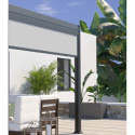 Store brise-soleil latéral 3m en TPEP gris perle pour pergolas adossée Miami, Savannah, Seattle - Couleurs du Monde