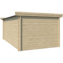 Chalet moderne Oregon 16,4m² en bois massif 28mm avec porte double vitrée+fenêtre - Gardenas