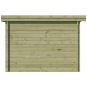 Chalet moderne Oregon 16,4m² en bois traité 28mm avec porte double vitrée+fenêtre - Gardenas