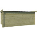 Chalet moderne Oregon 16,4m² en bois traité 28mm avec porte double vitrée+fenêtre - Gardenas