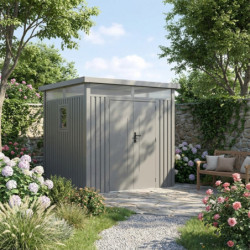 Abri de jardin en acier galvanisé Kosto 5,29m² + kit d'ancrage - X-Métal