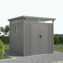 Abri de jardin en acier galvanisé Kosto 5,29m² + kit d'ancrage - X-Métal