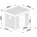 Abri de jardin en acier galvanisé Kosto 6,76m² - X-Métal