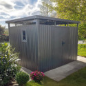 Abri de jardin en acier galvanisé Kosto 8,64m² + kit d'ancrage - X-Métal