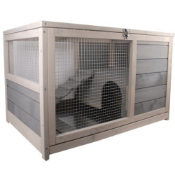 Clapier d'intérieur en bois L80x50xH50cm Vinland - Lifland