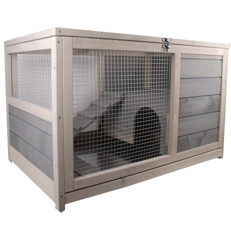 Clapier d'intérieur en bois L80x50xH50cm Vinland - Lifland