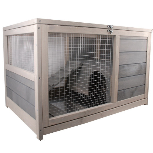 Clapier d'intérieur en bois L80x50xH50cm Vinland - Lifland
