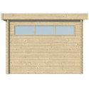 Chalet Moderne 13,8m² en bois massif 44mm avec porte double vitrée+2 fenêtres - Gardenas