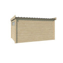 Chalet Moderne 13,8m² en bois massif 44mm avec porte double vitrée+2 fenêtres - Gardenas