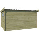 Chalet Moderne 13,8m² en bois traité 44mm avec porte double vitrée+2 fenêtres - Gardenas
