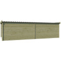 Chalet Moderne 13,8m² + extension 400cm en bois traité 44mm avec porte double vitrée+2 fenêtres - Gardenas