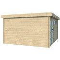Chalet Modernе 17,39m² en bois massif 44mm avec porte double vitrée+2 fenêtres - Gardenas