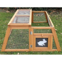 Clapier d’extérieur en bois 120x100x42cm Trapèze – Lifland
