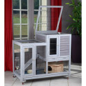 Clapier d’intérieur en bois 100x90x62cm Restland – Lifland