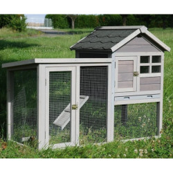 Clapier d’extérieur en bois 122x62x93cm Lodge – Lifland